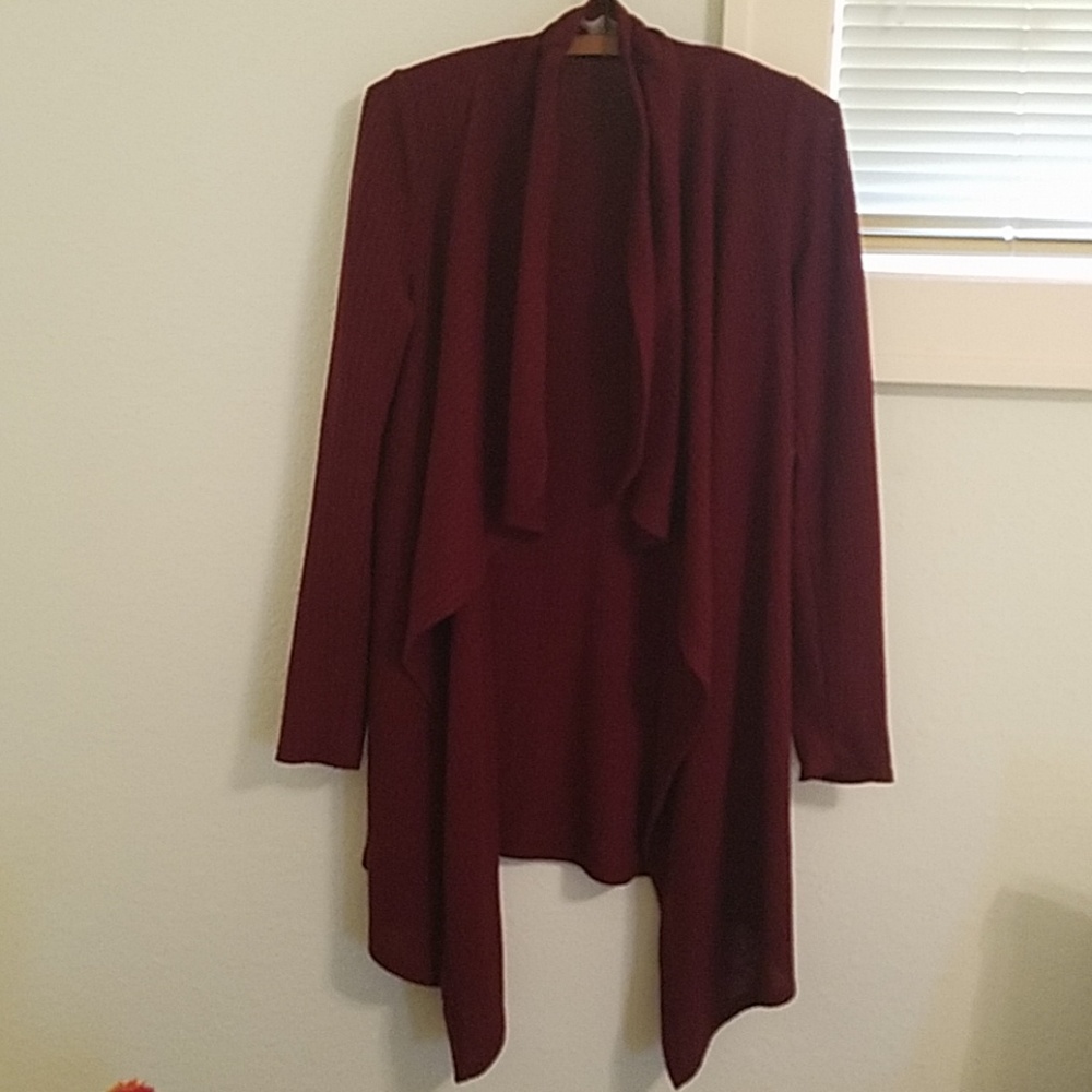 Knox Rose Drapey Lightweight Wine Sweater